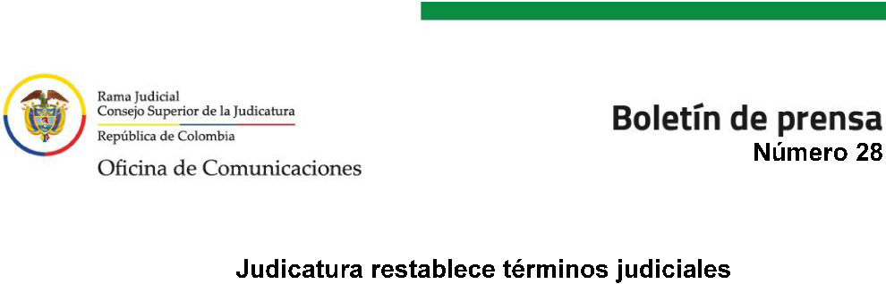Judicatura restablece términos judiciales