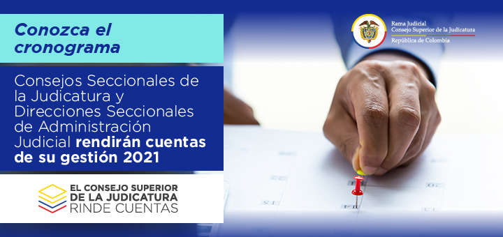 Consejos y Direcciones Seccionales de la Judicatura rendirán cuentas de su gestión en 2021